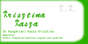 krisztina kasza business card